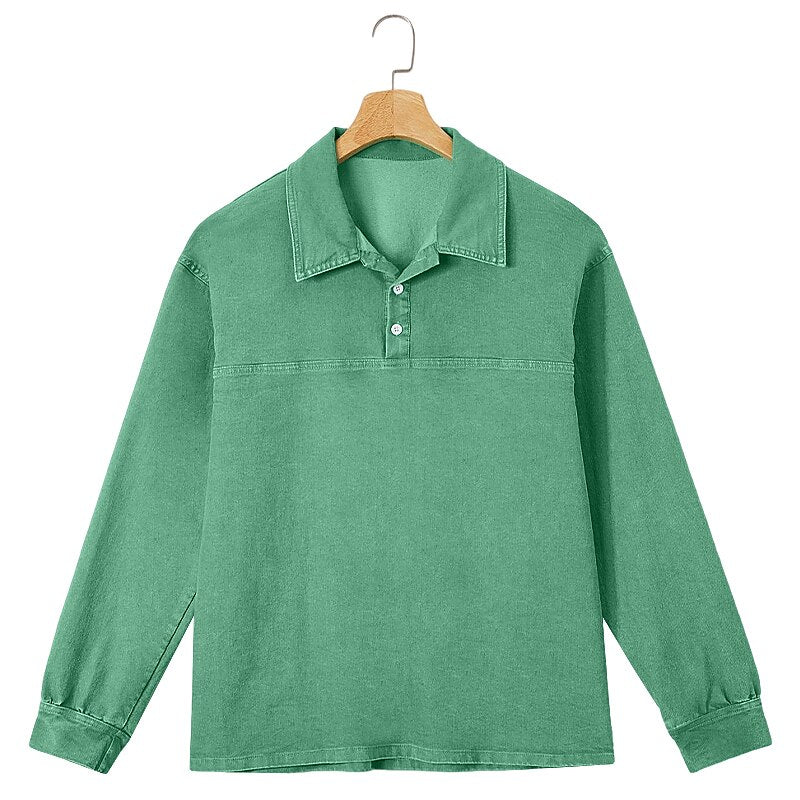 Men's Classic Cotton Henley Shirt