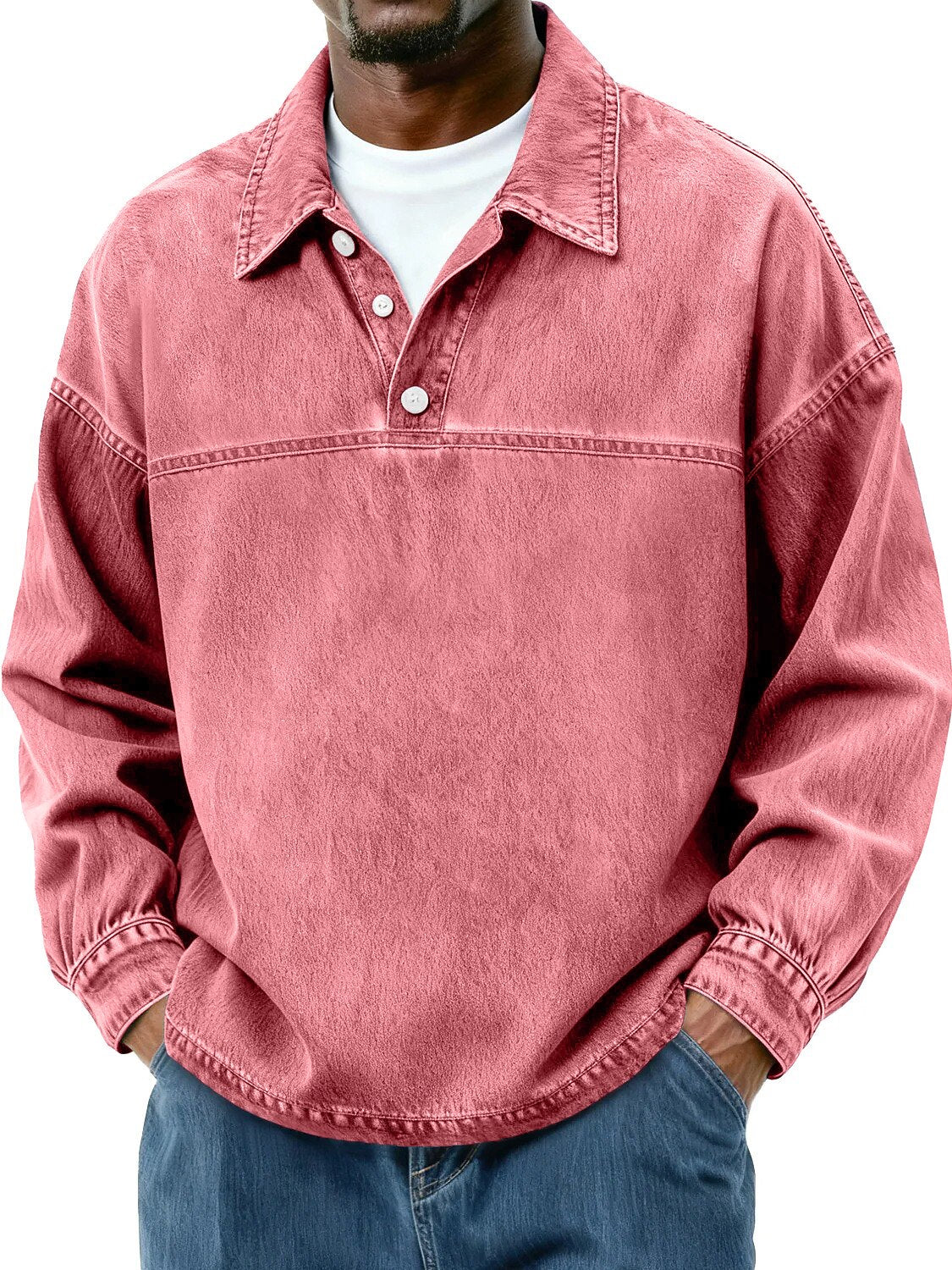 Men's Classic Cotton Henley Shirt