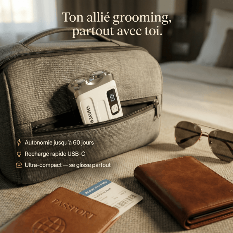 【Ingénierie de précision allemande – Un best-seller en Europe et aux États-Unis】Rasoir portable à double tête de nouvelle génération