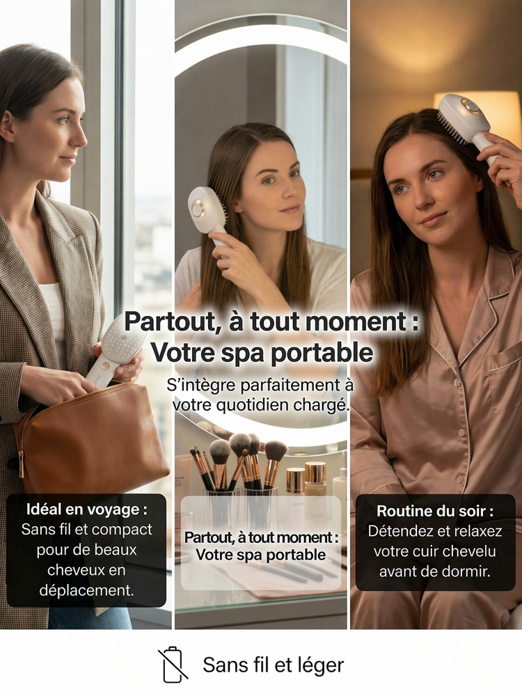 【Le Secret Capillaire des Stars d'Hollywood】La première brosse 5-en-1 qui lisse, répare et stoppe la chute des cheveux.