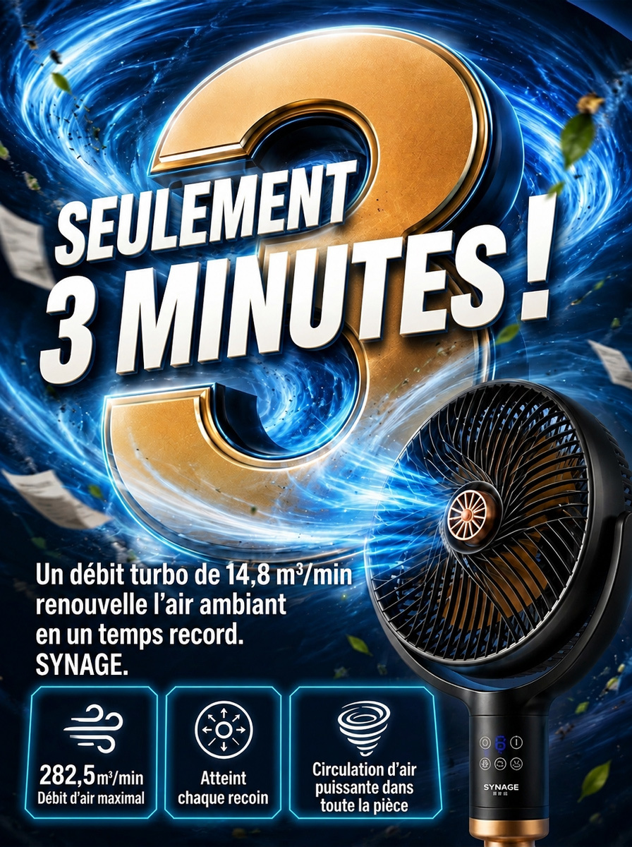【Ventilateur circulaire 3D à ions négatifs】🚨Commande annulée ! L'usine liquide tout en urgence, vendu à perte sous le prix de revient.