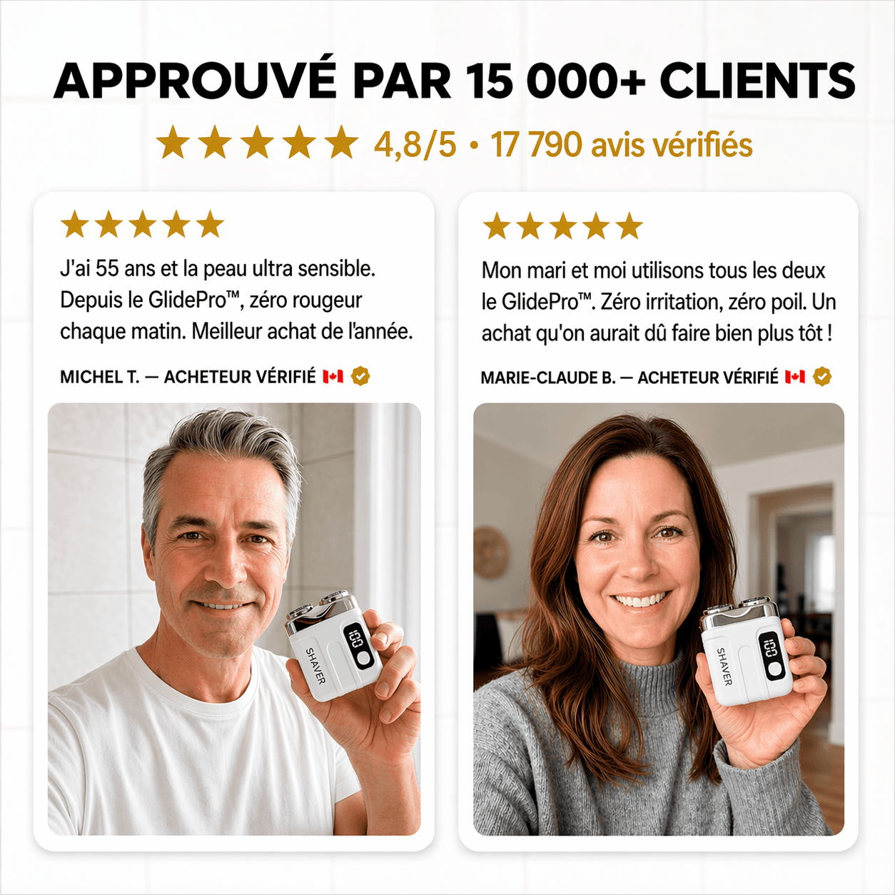 【Ingénierie de précision allemande – Un best-seller en Europe et aux États-Unis】Rasoir portable à double tête de nouvelle génération