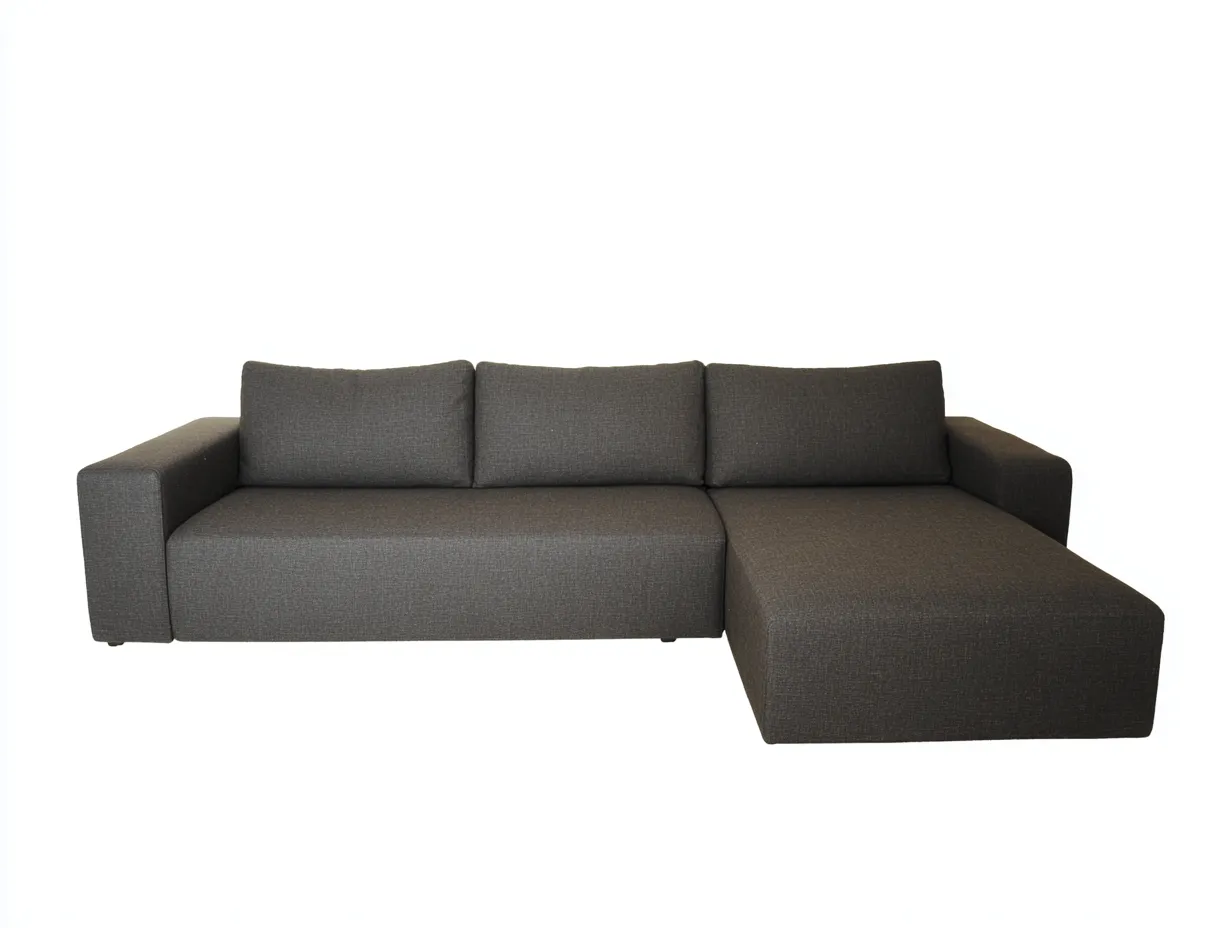 Sofás rinconeros tapizado en tela 260x170x85 cm - gris oscuro - diseño moderno para sala de estar-Nookmyhaus