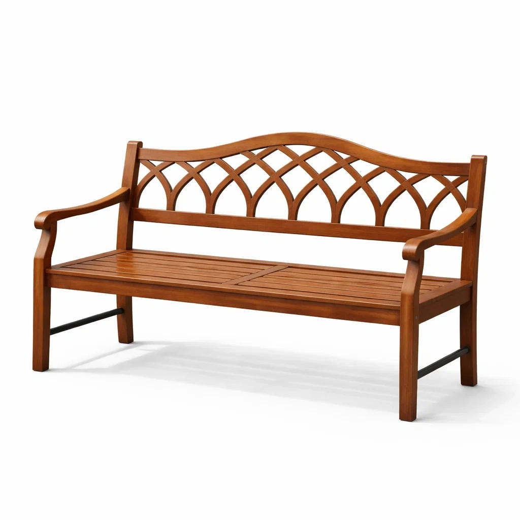 Panchina in legno di acacia marrone 150 cm-cozyvibezzz