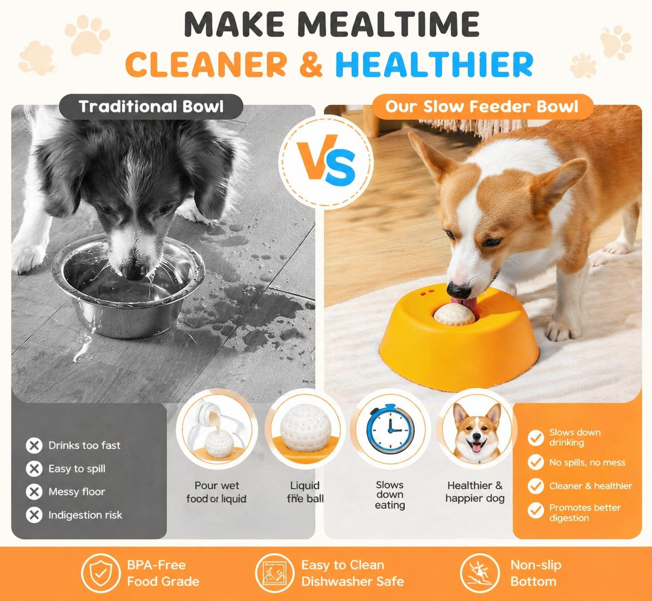 Slow Feeder Dog Bowl