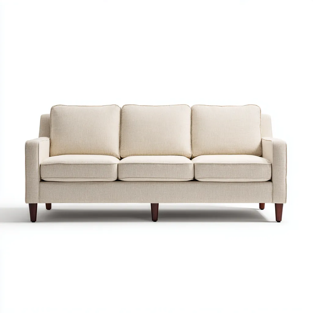 3 Sitzer Sofas-Stoff-Holz-212x90x84 cm-Beige-Modernes Design-Nestgetbase