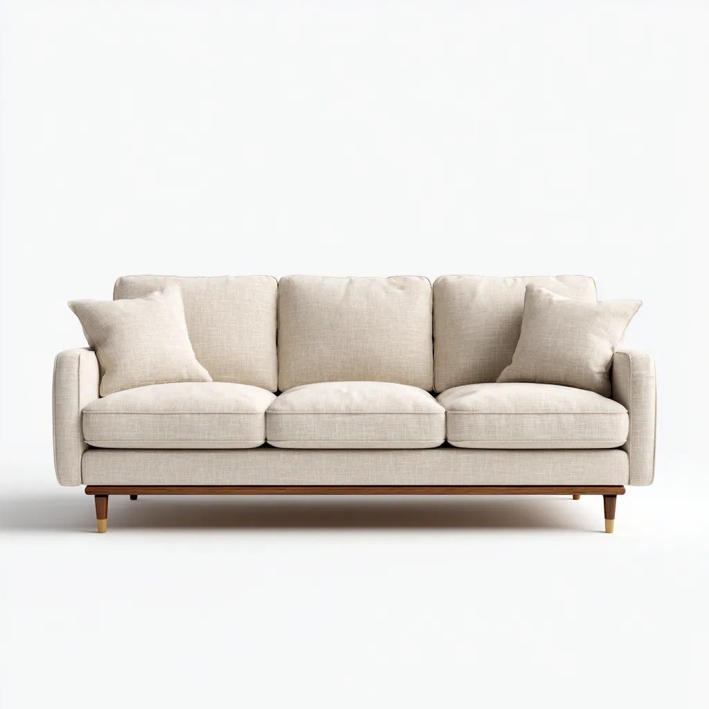 3 Sitzer Sofas-Stoff-Holz-216x91x83 cm-Beige-Skandinavisch Modern-Nestgetbase