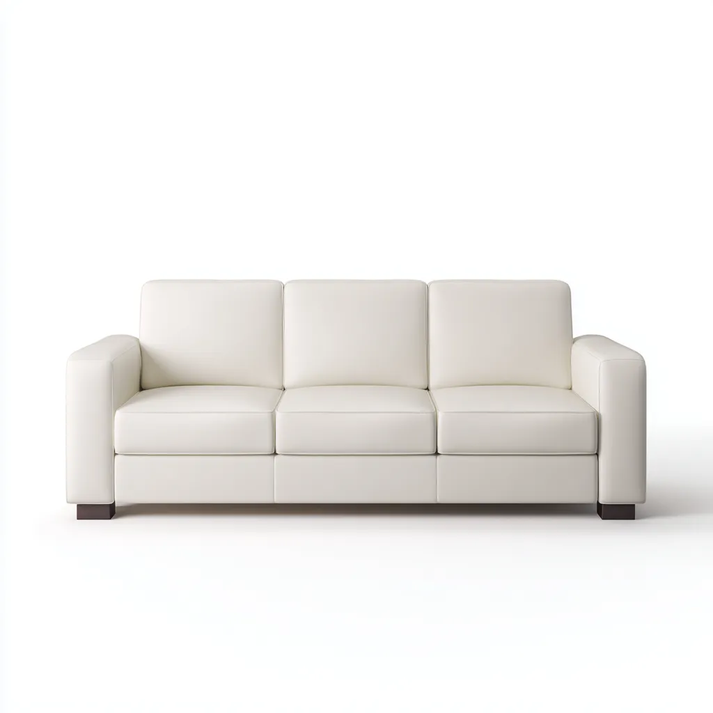 3 Sitzer Sofas-Leder-Holz-218x90x82 cm-Weiß-Minimalistisch Modern-Nestgetbase