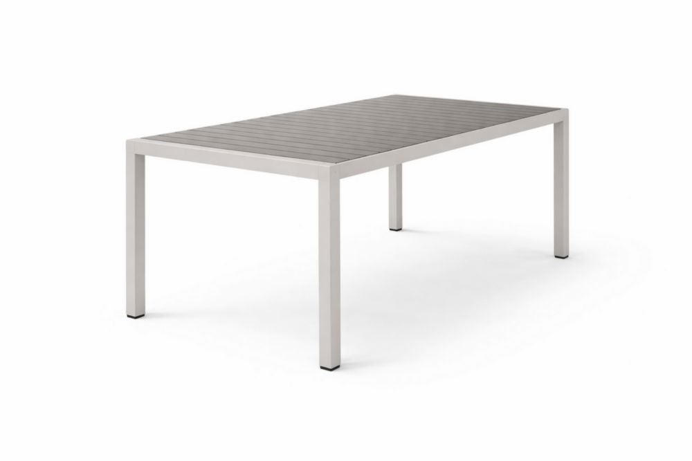 Tavolo da pranzo rettangolare in acciaio inossidabile Legno massello 200x100x75 cm