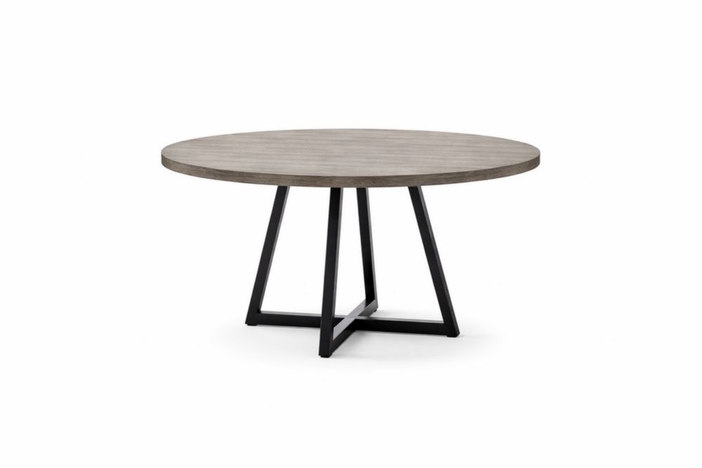 Tavoli da esterno Tavolo Rotondo Legno Acciaio inossidabile