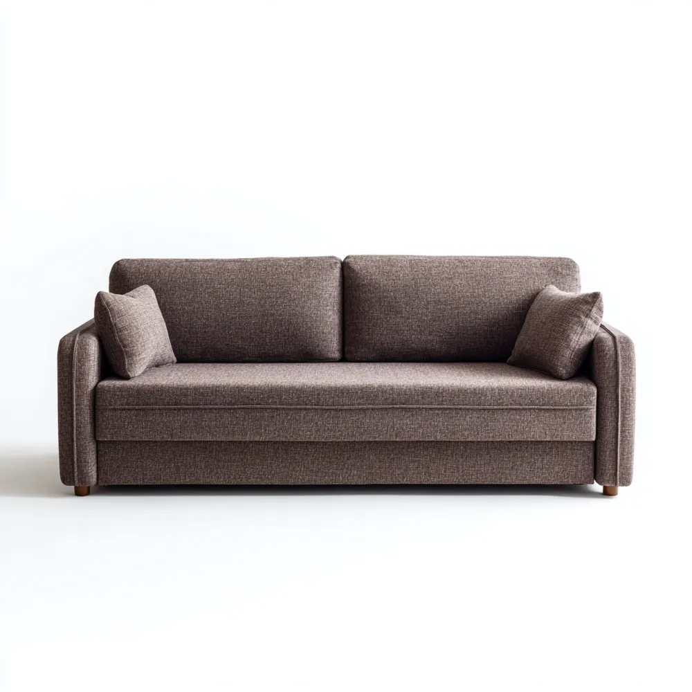 Canapé 2 places Tissu 200x90x85 cm - Marron - Design Contemporain