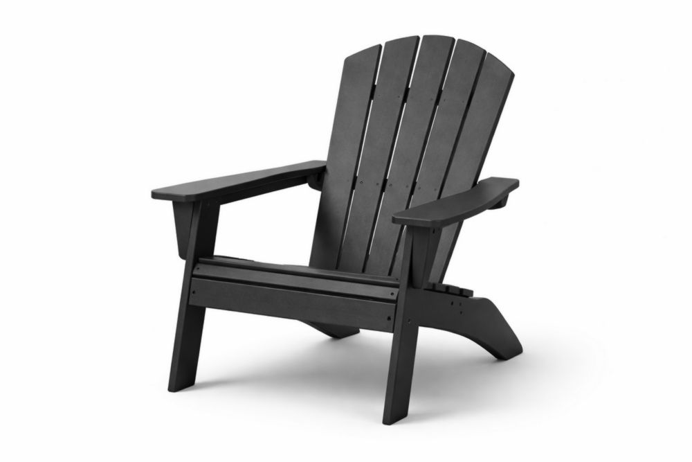 Sedia Adirondack da Esterno in Polietilene Nero