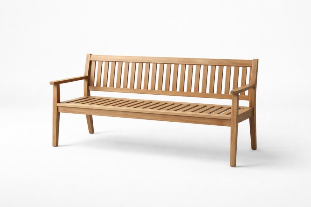 Panca da Giardino in Legno di Teak Lunghezza 170cm