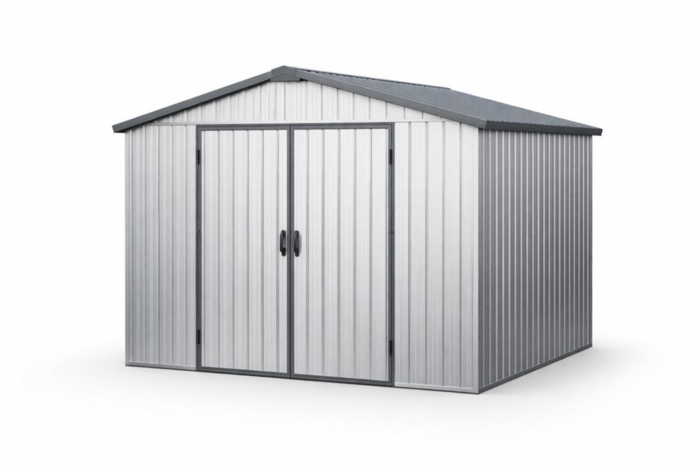 Capanno da Giardino in Acciaio Zincato Grigio