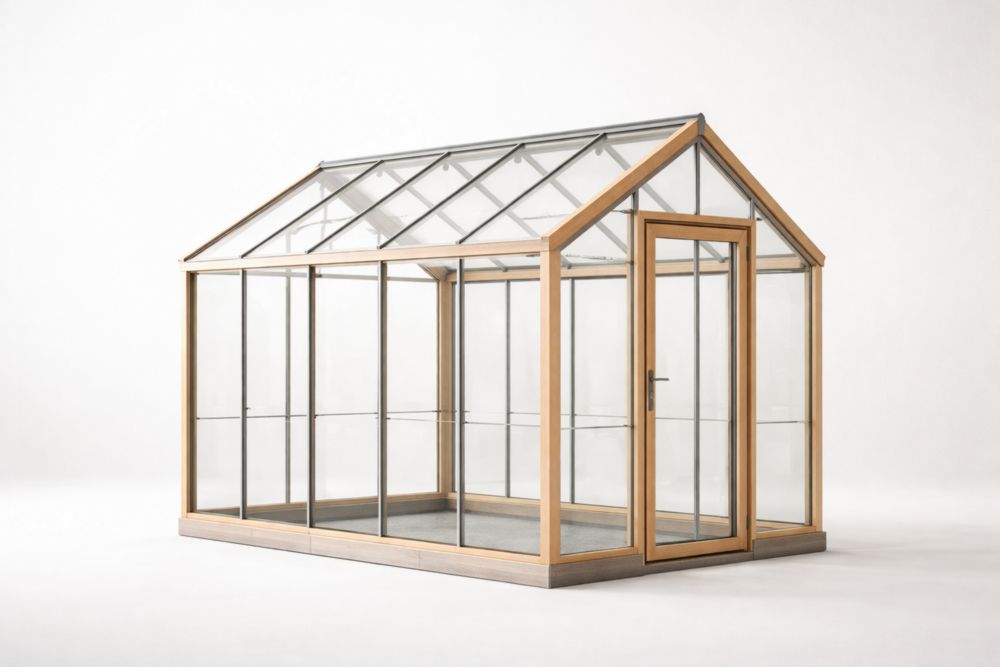 Serra da Giardino in Legno e Vetro Temperato