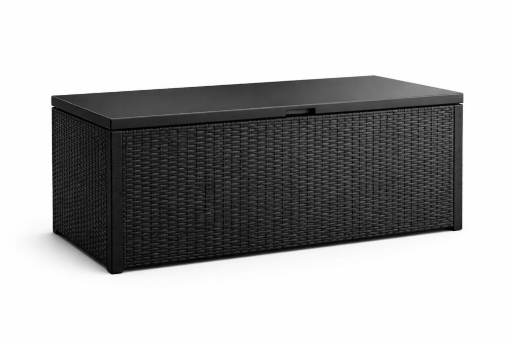 Baule Contenitore da Esterno Rettangolare in Polipropilene Nero