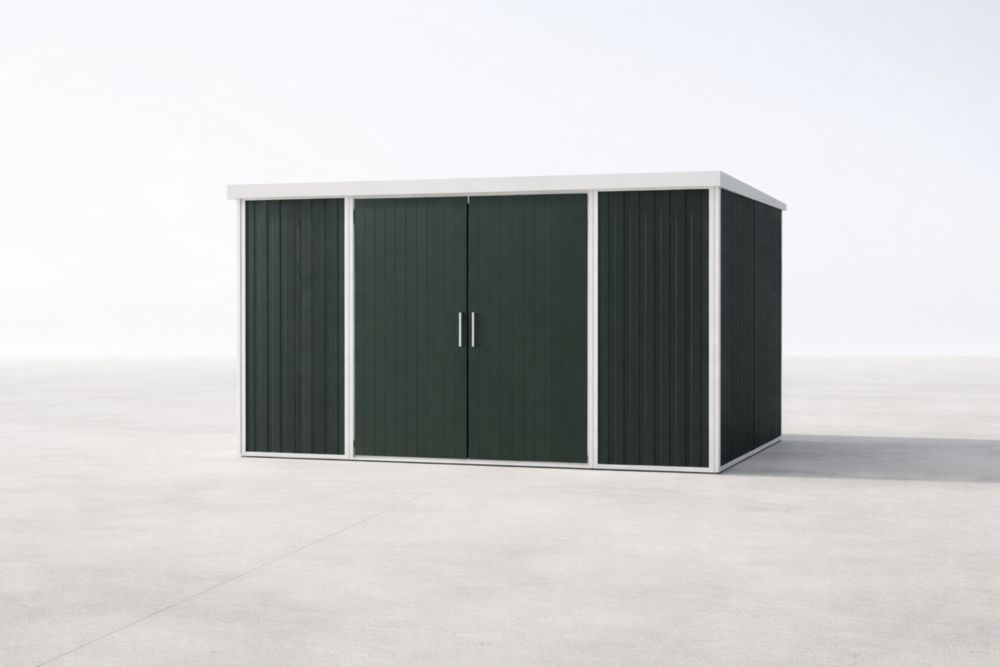 Capanno da Giardino in Acciaio Verde 4x2 m(Lu x L)