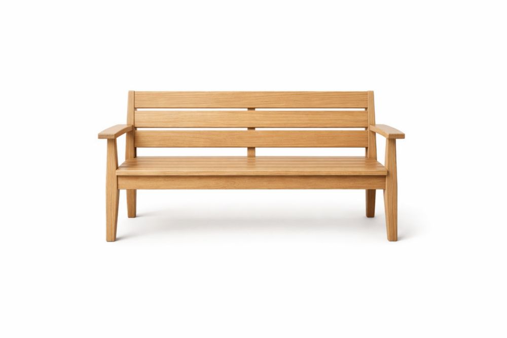 Panchina da Esterno in Legno di Quercia 120x60x90 cm(Lu x L x H)