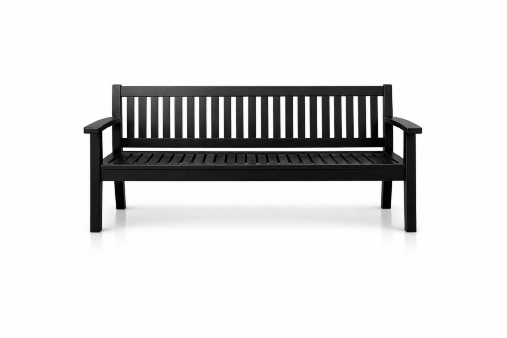 Panca da Giardino in Legno Nero