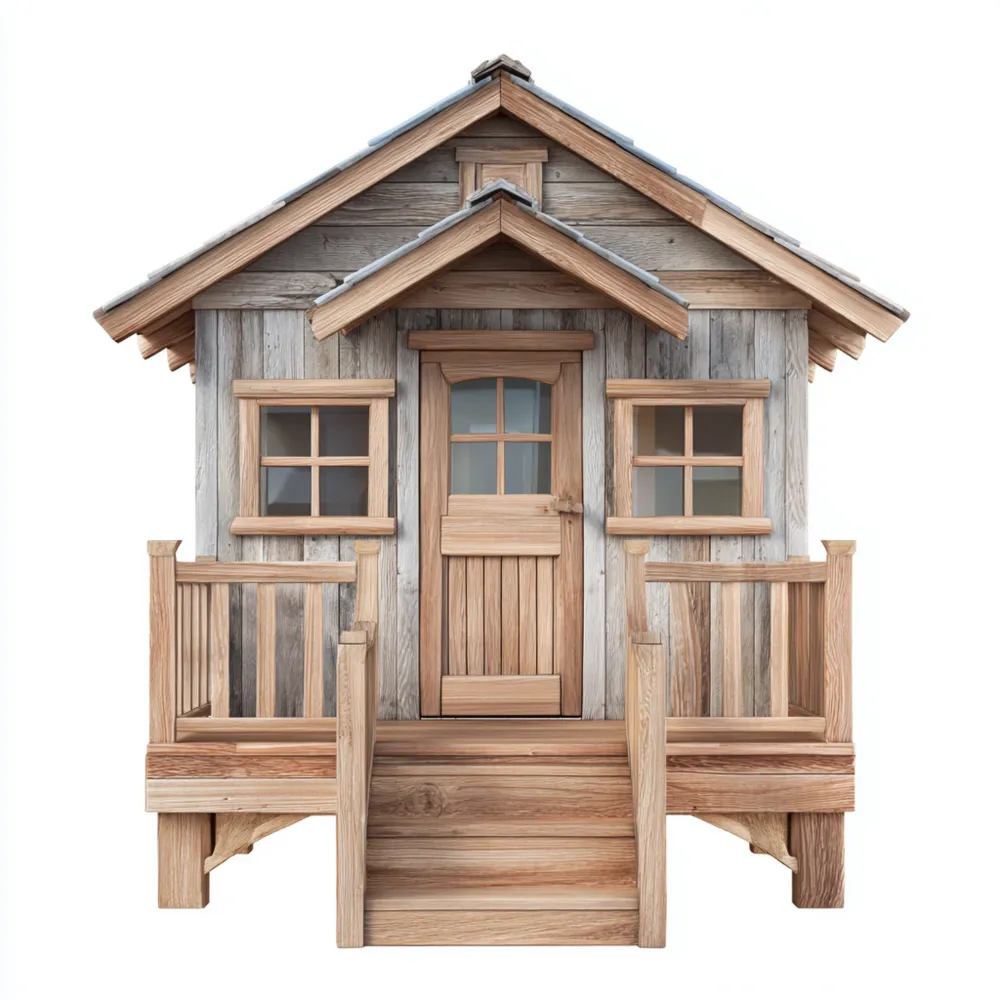 Abri de rangement bois de sapin Naturel 150x150x200 cm – Style cabane