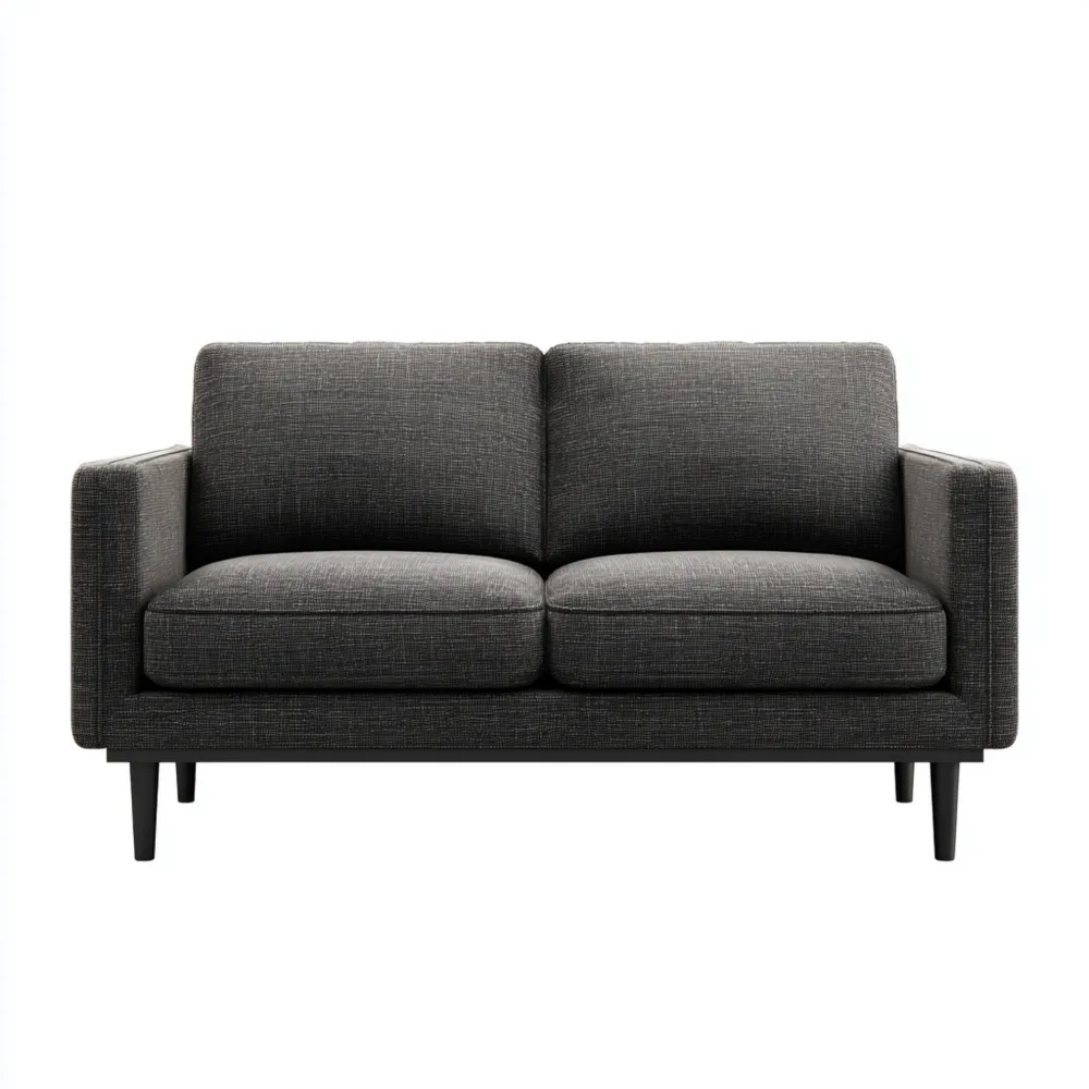 Canapé 2 places 150x85x90 cm – Gris Foncé – Design contemporain