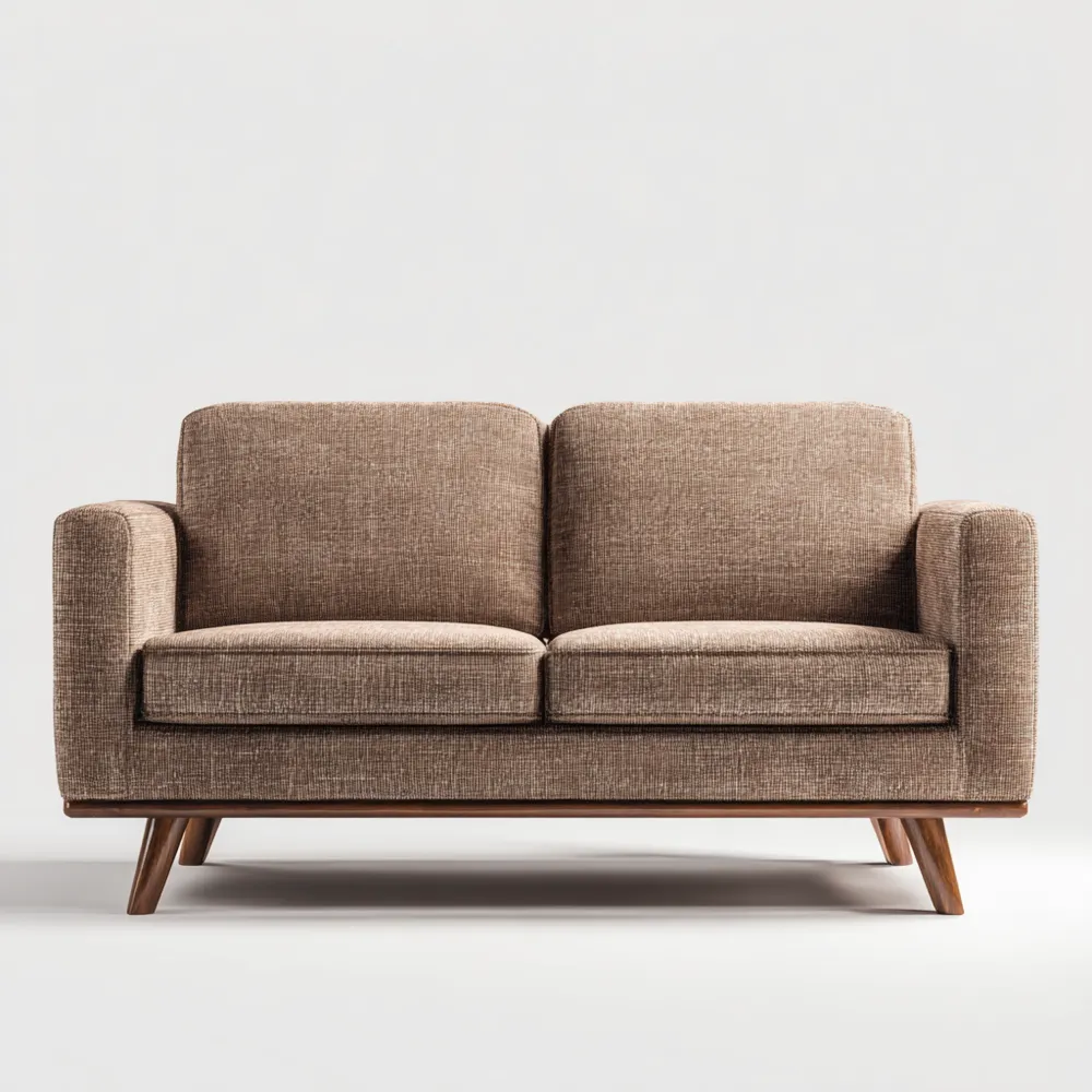 Canapé 2 places Tissu Marron Moderne 140x80x85 cm