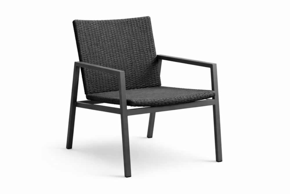 Poltrona da Esterno in Rattan Sintetico con Struttura in Alluminio