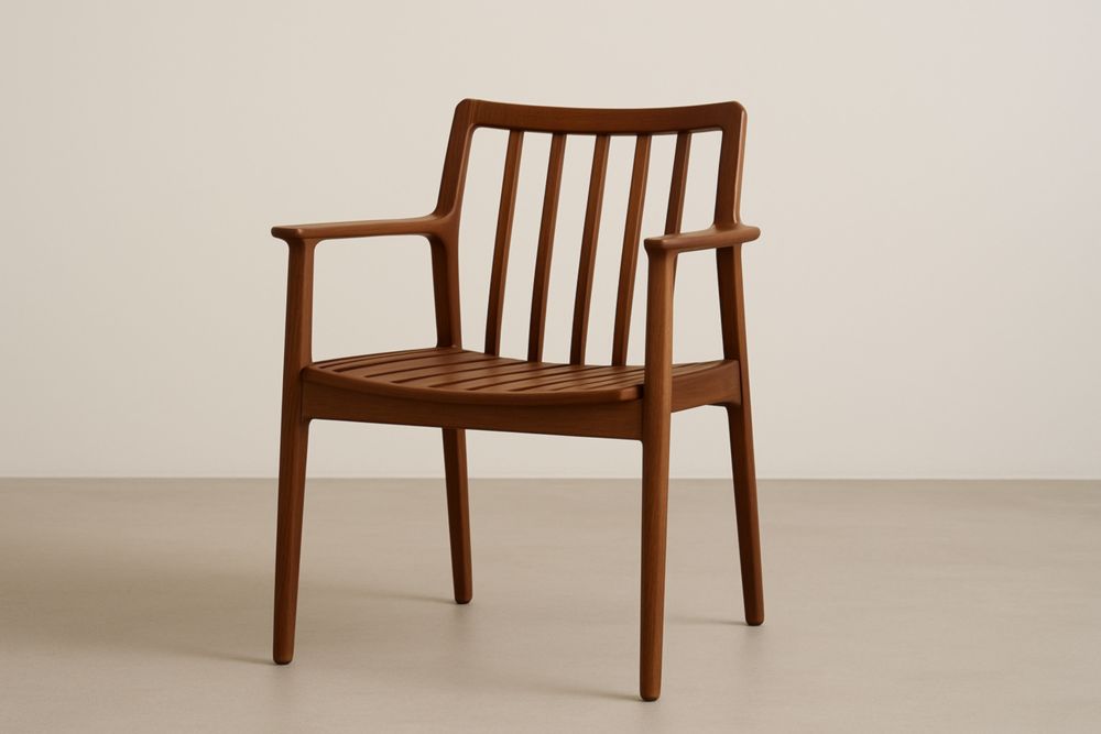 Sedia in Polipropilene Marrone con Braccioli