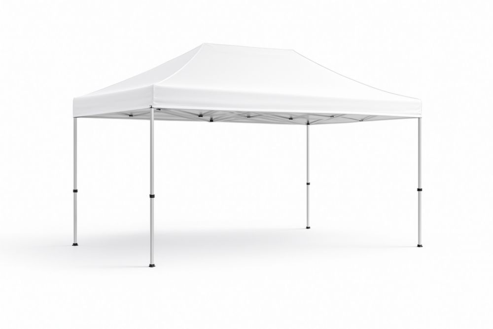 Gazebo pieghevole in acciaio bianco