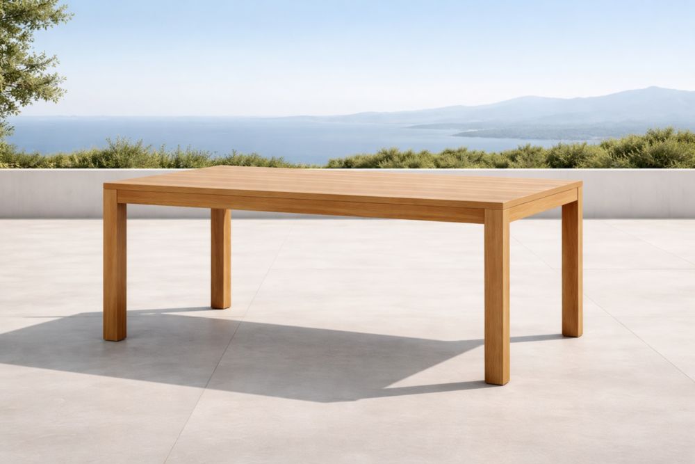Tavolo rettangolare in legno di teak 200x100x75 cm