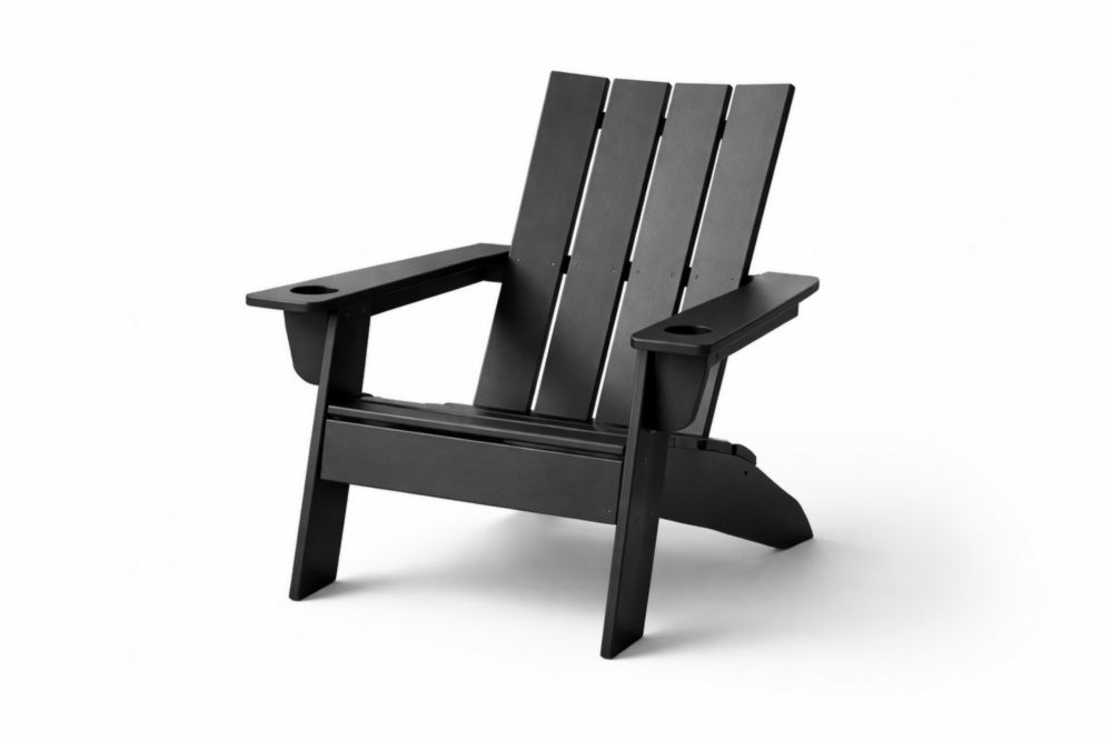 Chaise Adirondack en polyéthylène haute densité noire
