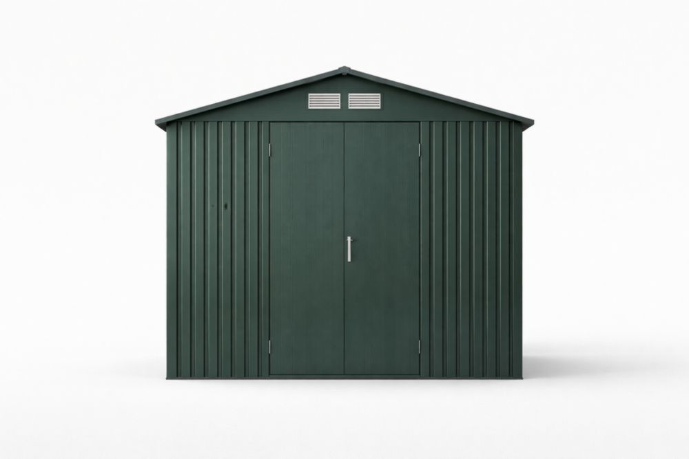 Abri de Jardin en Acier Galvanisé Vert 210x130x190cm(L x l x H)