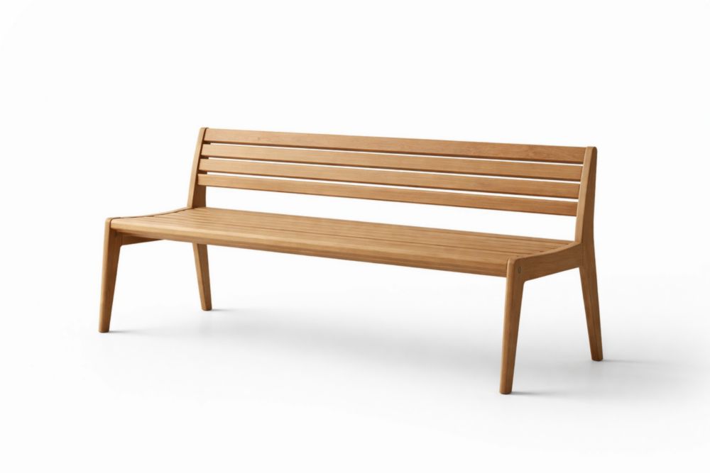 Banc d'extérieur en bois de chêne