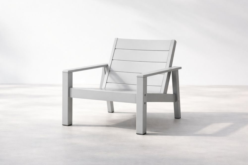 Fauteuil de jardin en aluminium gris