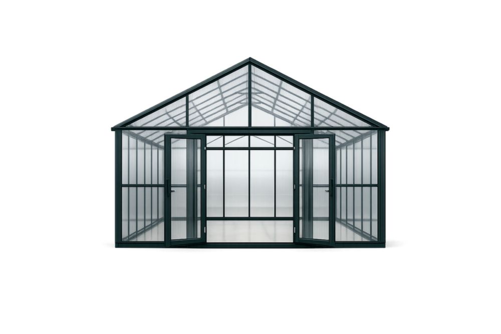 Serre de Jardin en Aluminium et Verre Trempé Noir