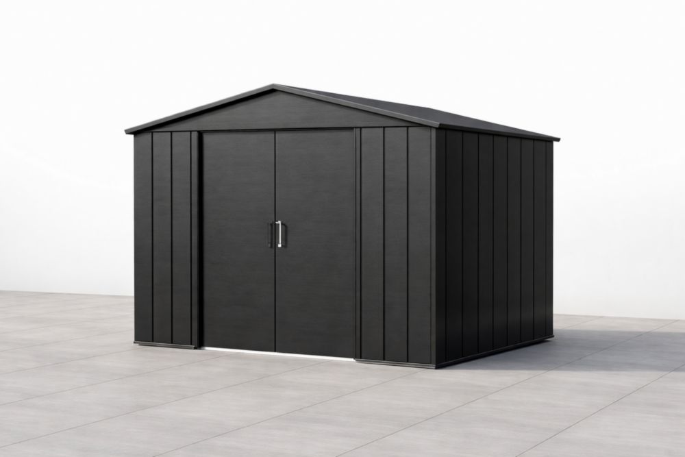 Abri de jardin en acier galvanisé Noir 3m x 2m(L x l)