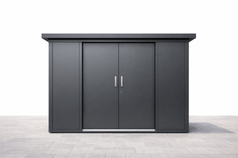 Abri de Jardin en Acier Anthracite 200x150x210 cm(L x l x H)