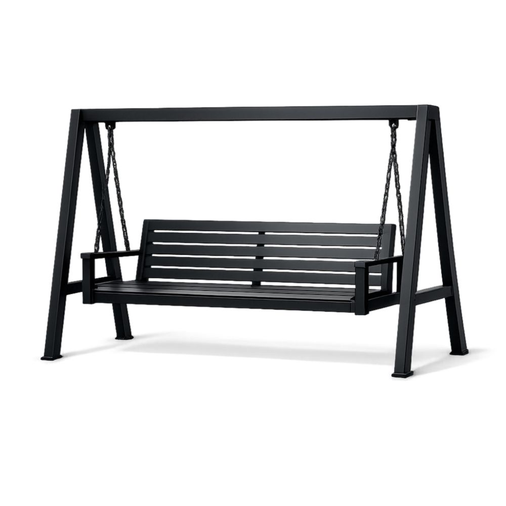 Balançoire de Jardin en Aluminium Noir