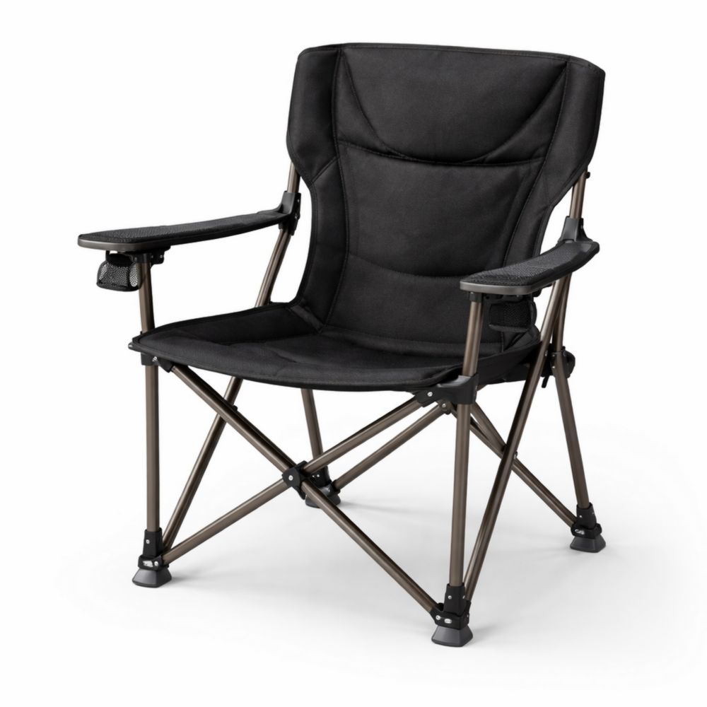 Chaise pliante de camping en polyester et acier 90x60x100 cm