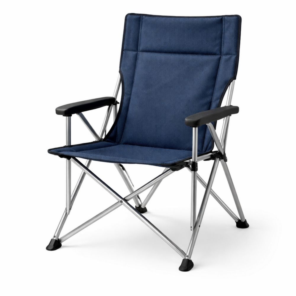 Chaise pliante portable en tissu avec cadre métallique