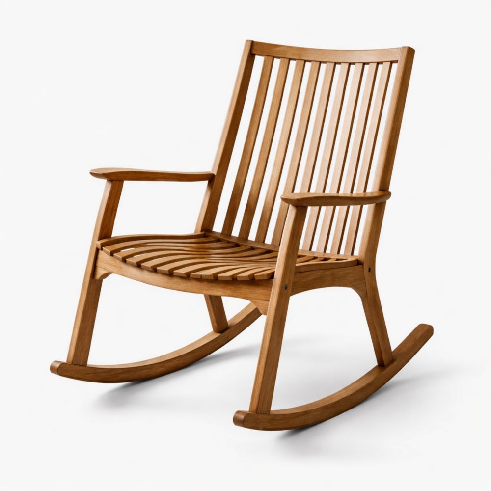 Chaise à bascule en bois 85 cm x 60 cm x 90 cm