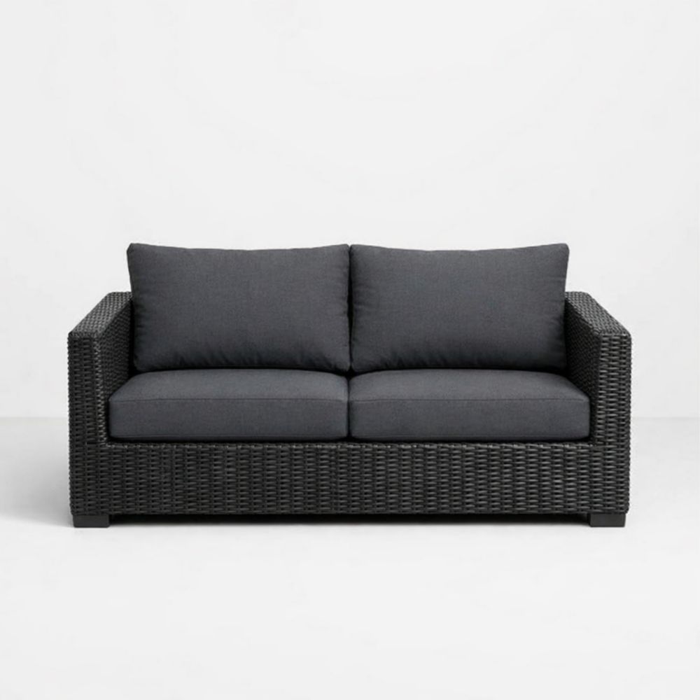 Canapé 2 Places Résine Métal Gris