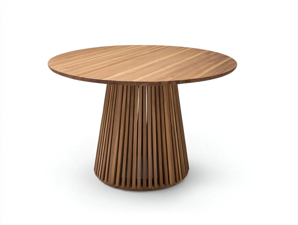 Table de jardin - bois - 150x150x75 cm - naturel - style contemporain extérieur-Loftupden