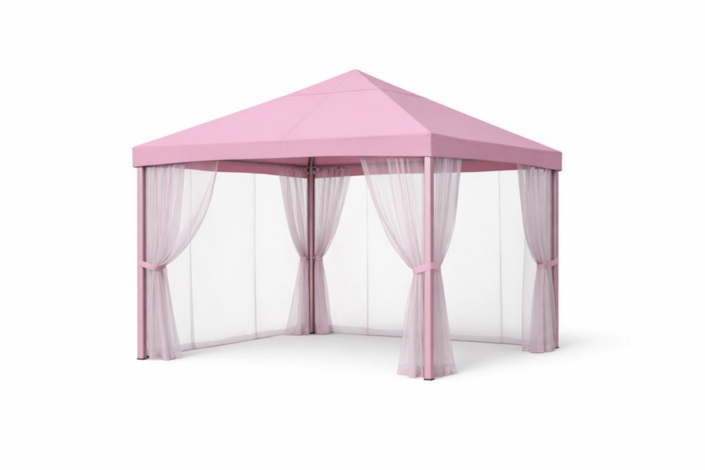 Tonnelle de Jardin Rose en Polyester et Aluminium