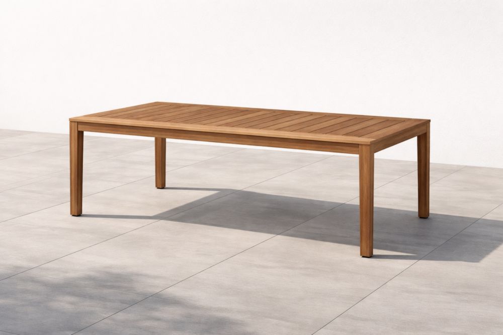 Table rectangulaire en bois teck