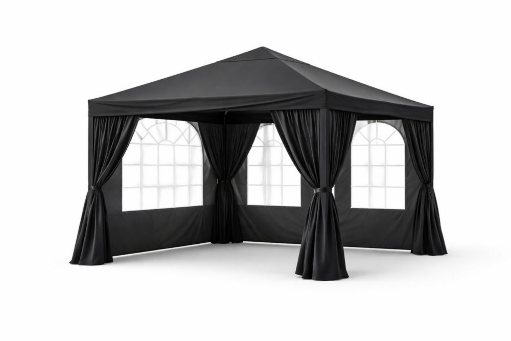 Pavillon Noir en Polyester et Acier