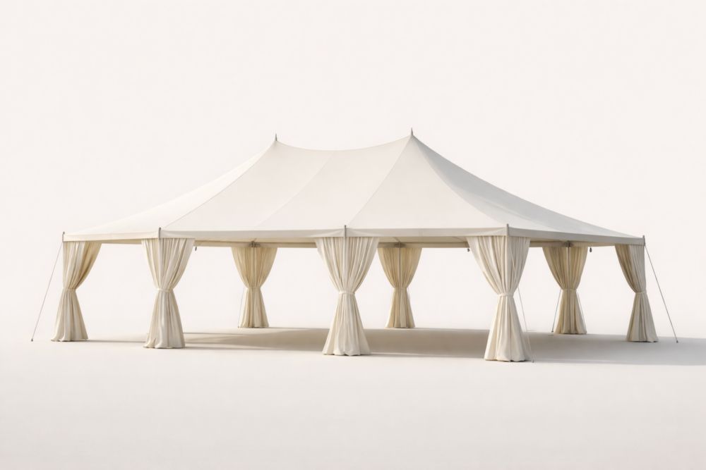 Tente de Réception en Tissu Blanc