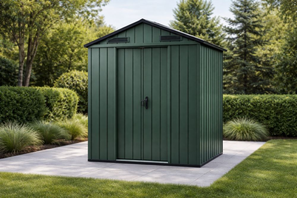 Abri de Jardin en Acier Galvanisé Vert 200x120x180 cm