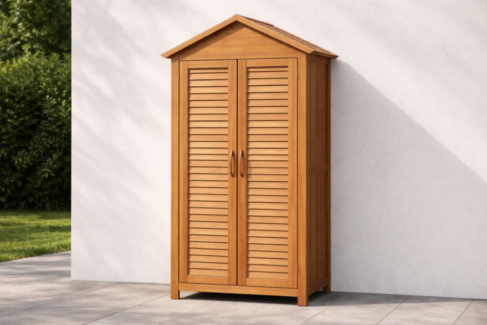 Armoire de Jardin en Bois Acacia Marron