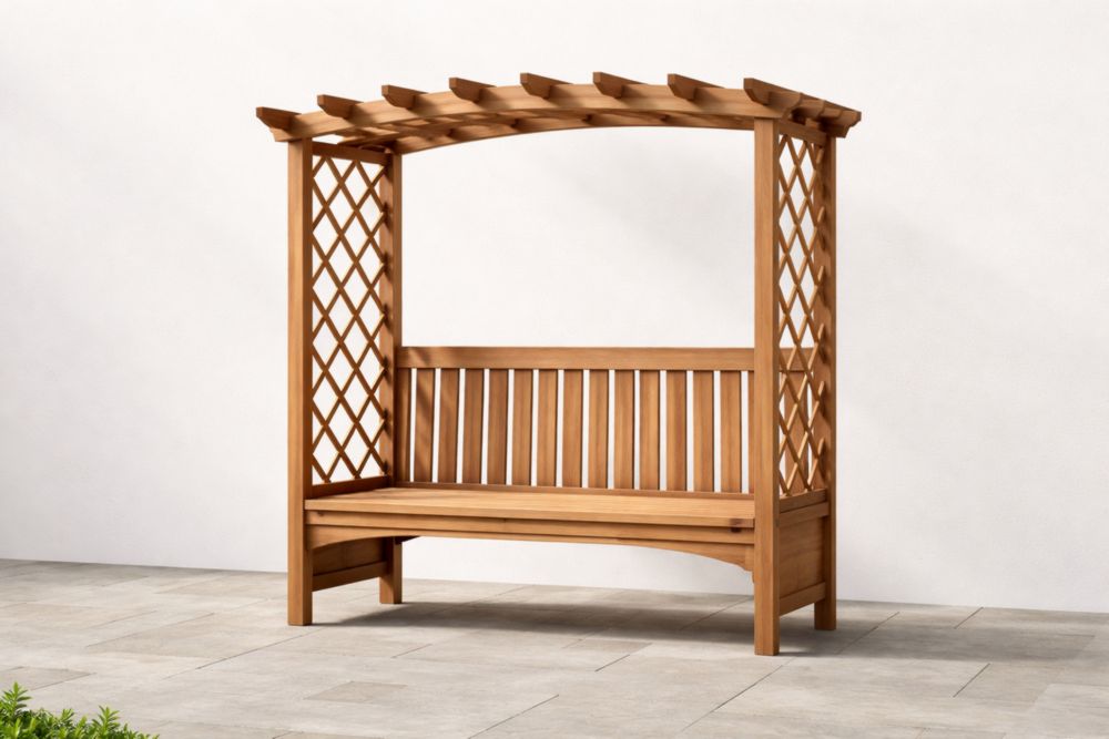 Pergola Banc en Bois Massif 150x60x210cm